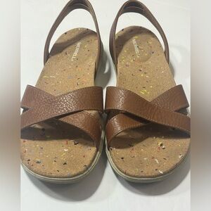 Merrell Syrah Brown Napa Valley Cork Sling Back Sandals Women’s Size 11
